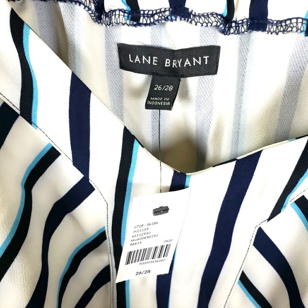 Women's NWT Lane Bryant Striped Short Romper Jumpsuit Size 26/28 - Picture 10 of 10